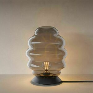 s.luce Echos bordslampa i brunt glas, E27, höjd 31 cm small 14