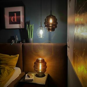 s.luce Echos bordslampa i brunt glas, E27, höjd 31 cm small 2