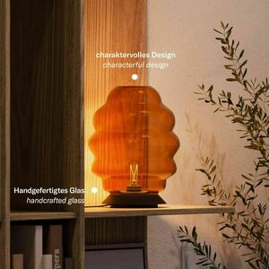 s.luce Echos bordslampa i brunt glas, E27, höjd 31 cm small 3