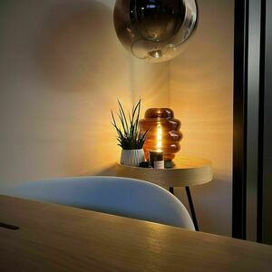 s.luce Echos bordslampa i brunt glas, E27, höjd 31 cm small 9