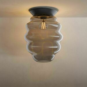 Plafond s.luce Echos glas transparent E27 25 cm oval modern small 4