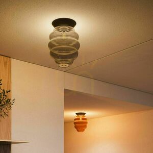 Plafond s.luce Echos glas transparent E27 25 cm oval modern small 0