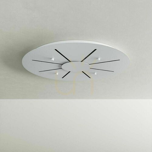 Kontrollera Ljuskrona s.luce Santa Air LED vit Ø80 cm 8 ljuspunkter dimbar