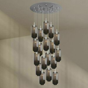 Ljuskrona s.luce Velo 20-armad transparent glas metall Ø120 cm E27 small 8