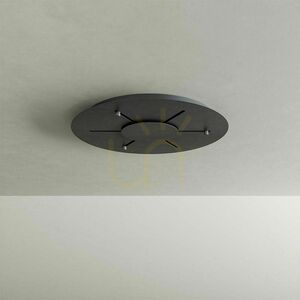 Pendellampa s.luce Velo 5 ljus, brunt glas, vit upphängning, takkupa Ø 60 cm, E27 small 13