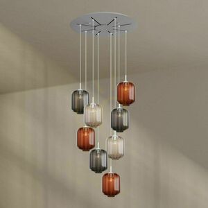 Ljuskrona s.luce Velo 8-armad transparent glas 80 cm 25 cm moderna 8 ljuspunkter small 10