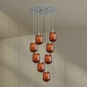 Ljuskrona s.luce Velo 8-armad transparent glas 80 cm 25 cm moderna 8 ljuspunkter small 7