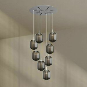 Ljuskrona s.luce Velo 8-armad transparent glas 80 cm 25 cm moderna 8 ljuspunkter small 8
