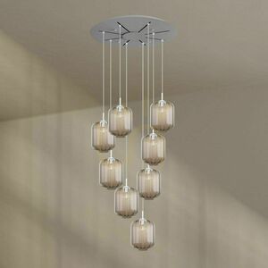 Ljuskrona s.luce Velo 8-armad transparent glas 80 cm 25 cm moderna 8 ljuspunkter small 9
