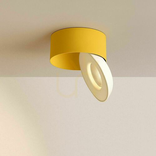 Kontrollera Riktbar LED-spotlight s.luce Fresh beige 11W dimbar 2700K 360° rund tegelmetall