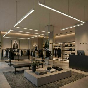 s.luce Oris XL linjär LED-pendellampa 200 cm vit 4000K small 15