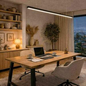 Pendellampa s.luce Oris LED vit 4000K för kontor, rektangulär small 10
