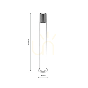 TK-Lighting RIBO Gray 16172 trädgårdspollare, grå, 80 cm, E27 IP54 small 8
