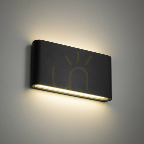 Kontrollera TK-Lighting ARWENA M Gray 18083 LED-vägglampa för utomhusbruk, grafitgrå, 3000 K, IP54