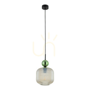 TK-Lighting Sophia Big 11372 pendellampa – grön, konjaksfärgat glas, 1×E27 small 0