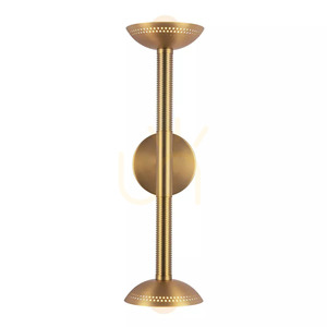 LED-vägglampa Arden - 2 ljuskällor - borstat guld Elstead small 1