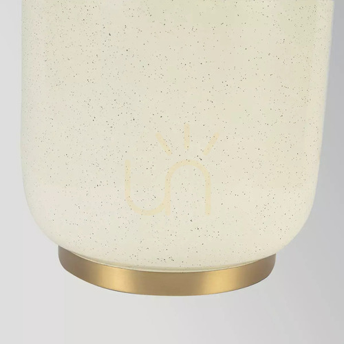 Kontrollera Crosby bordslampa – 1 ljuskälla – borstat guld från Elstead
