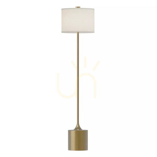 Kontrollera Issa golvlampa – 1 ljuskälla – borstat guld Elstead