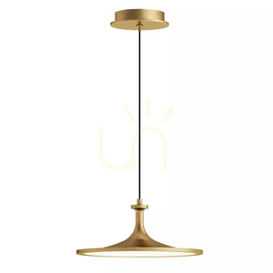 Issa LED-pendel, medium – borstat guld Elstead small 0