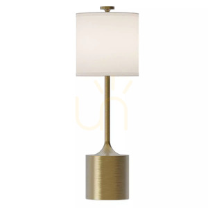 Issa bordslampa – 1 ljuskälla – borstat guld Elstead small 0