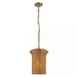 Kai liten pendel – 1 ljuskälla – borstat guld, rotting Elstead small 0
