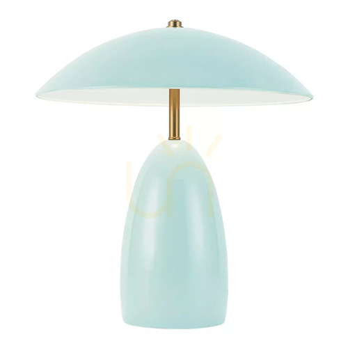 Kontrollera Poppy Medium LED-bordslampa – ljusblå från Elstead