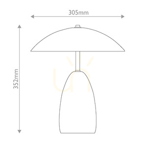 Poppy Medium LED-bordslampa – mörkgrön från Elstead small 5