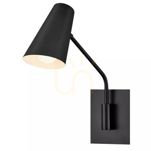 Bray vägglampa – 1 ljuskälla – svart, Elstead small 0