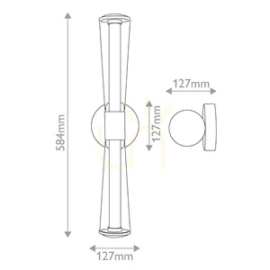 Elin LED-vägglampa – polerad krom från Elstead 5 Elin LED-vägglampa – polerad krom från Elstead small 5