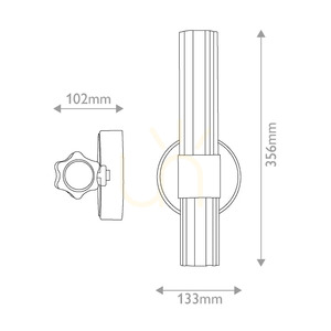Georgette liten LED-vägglampa – lackerad mässing, Elstead small 8