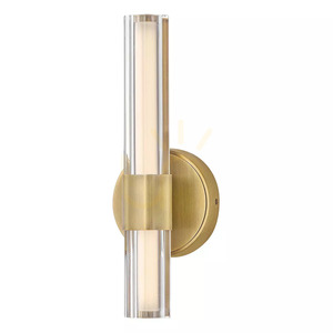 Georgette liten LED-vägglampa – lackerad mässing, Elstead small 0