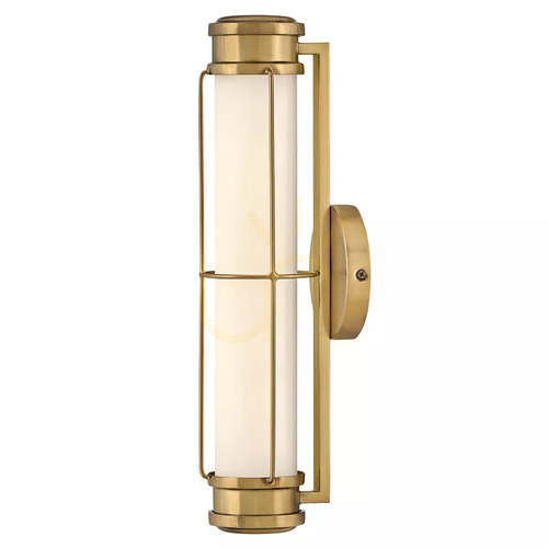 Kontrollera Saylor liten LED-vägglampa - Mässing Heritage Brass Elstead