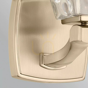 Marant vägglampa – 1 ljuskälla – champagnebrons – klar glasskärm Elstead small 4