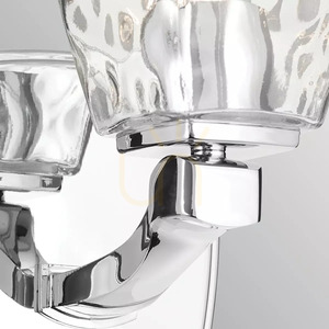 Marant vägglampa – 1 ljuskälla – polerad krom – klar glasskärm Elstead small 1