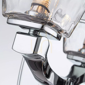 Marant vägglampa – 1 ljuskälla – polerad krom – klar glasskärm Elstead small 2