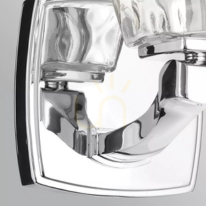 Marant vägglampa – 1 ljuskälla – polerad krom – klar glasskärm Elstead small 4