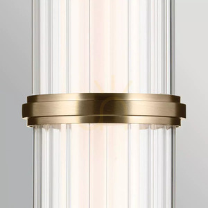 Riven LED-pendel – champagnebrons Elstead small 2