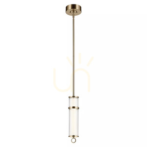 Riven LED-pendel – champagnebrons Elstead small 0