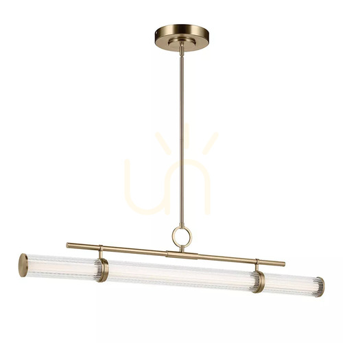 Kontrollera Riven LED-köksöpendel – champagnebrons Elstead