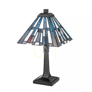 Inglenook liten bordslampa – 1 ljuskälla – mörkbrun, Elstead small 0