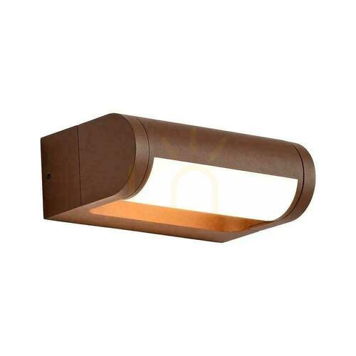 Kontrollera V-TAC 10 W CREE-chip, justerbar, IP65, trädgårdsvägglampa i cortenbrunt, VT-120012-C, 3000 K, 1550 lm, 6 års garanti