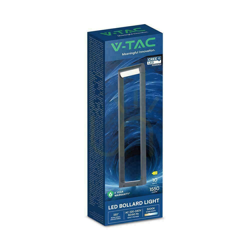 Visa 60 cm V-TAC trädgårdsstolpe, 10 W LED med CREE-chip, justerbar, IP65, svart, VT-120011, 3000 K, 1550 lm, 6 års garanti 60 cm V-TAC trädgårdsstolpe, 10 W LED med CREE-chip, justerbar, IP65, svart, VT-120011, 3000 K, 1550 lm, 6 års garanti