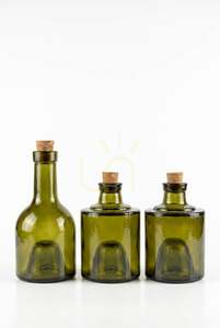 Stapelbara oljeflaskor BAZAR BIZAR, olivgrönt glas, 3-pack, 33 cm small 1