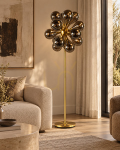 Golvlampa BAZAR BIZAR rökfärgat glas metall 166 cm small 1