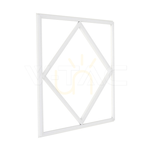 Kontrollera Infälld LED-panel V-TAC VT-6164 Diamond-in-Square 64W 6720 lm 6500K 595x595 mm vit