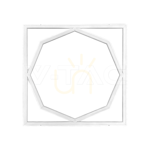 Kontrollera Infälld LED-panel V-TAC VT-6172 Octagon 595x595 mm 72W 6500K