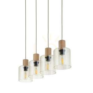 Sierra Wood taklampa 4 Xe27 small 6