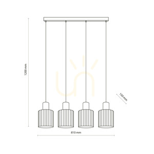 Sierra Wood taklampa 4 Xe27 small 8