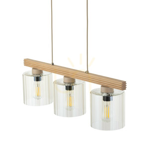 Viga glaspendellampa 3 Xe27 small 3
