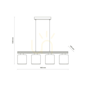 Viga glaspendellampa 3 Xe27 small 6